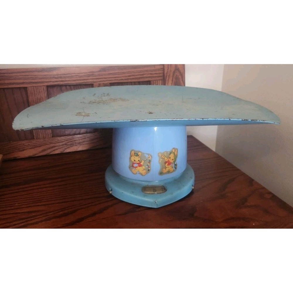 Vintage Blue Baby Nursery Scale Antique Kitchy 1949 Bunnie‎ Decals